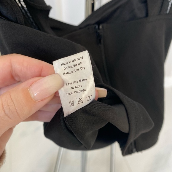 Black Crop top sleeveless with ruffle detail size small NWT - Picture 7 of 15